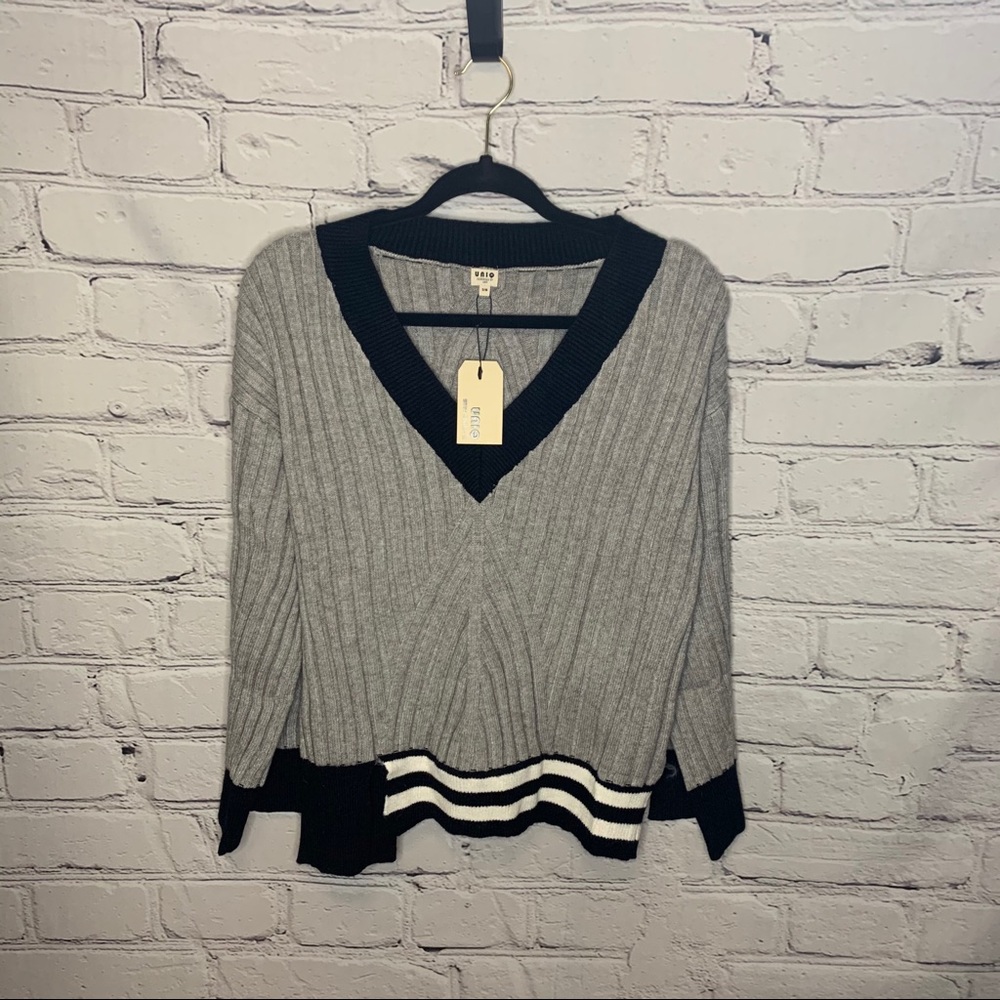 Oversized grey chunky sweater